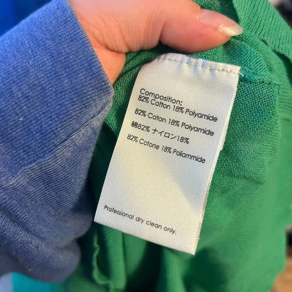 PHILLIP LIM KELLY GREEN COTTON SWEATER - Picture 4 of 4